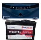 MTEK POWER MPSW 1500-1050VA/880W + DIGITURBO 16060 100AH LITHIUM BATTERY